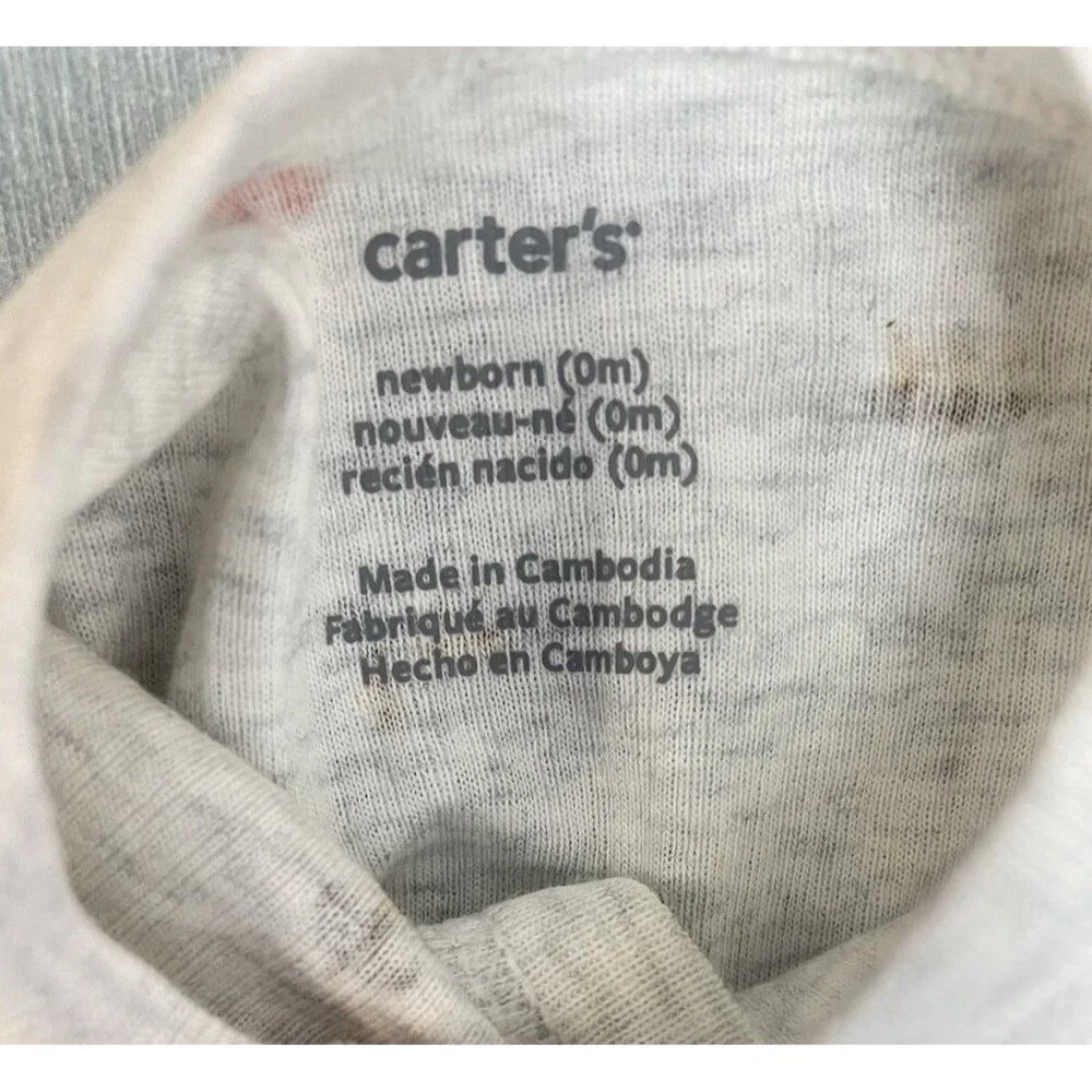 Carter's  Thanksgiving Snap-up Sleep & Play Bodysuit in Grey Newborn